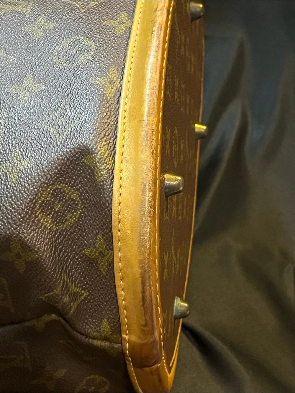 Vintage Louis Vuitton French Company Monogram Bucket Bag GM Shoulder Tote